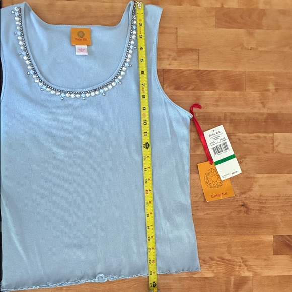 Ruby Rd. Blue Embellished Tank Top - Picture 8 of 8